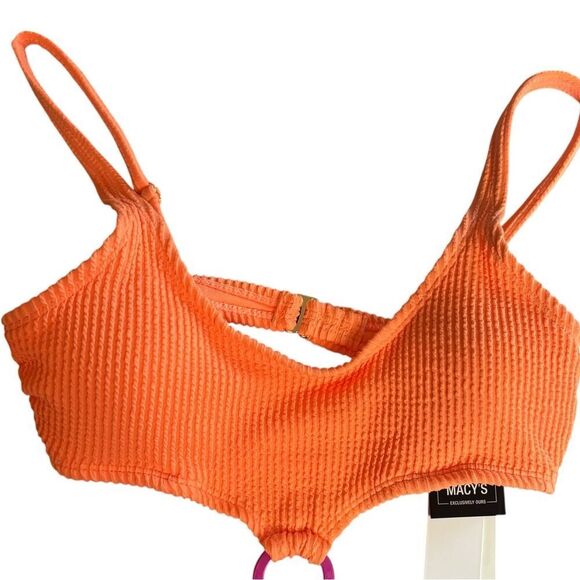 Salt + Cove Juniors' Colorblocked One-Piece Monokini, Peach Fuchsia - Picture 7 of 7